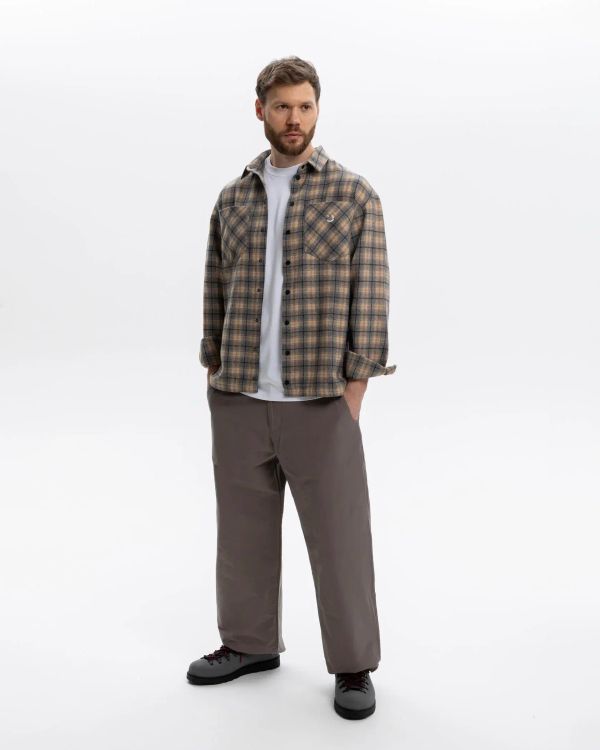 Рубашка Timber серый/бежевый - фото 8