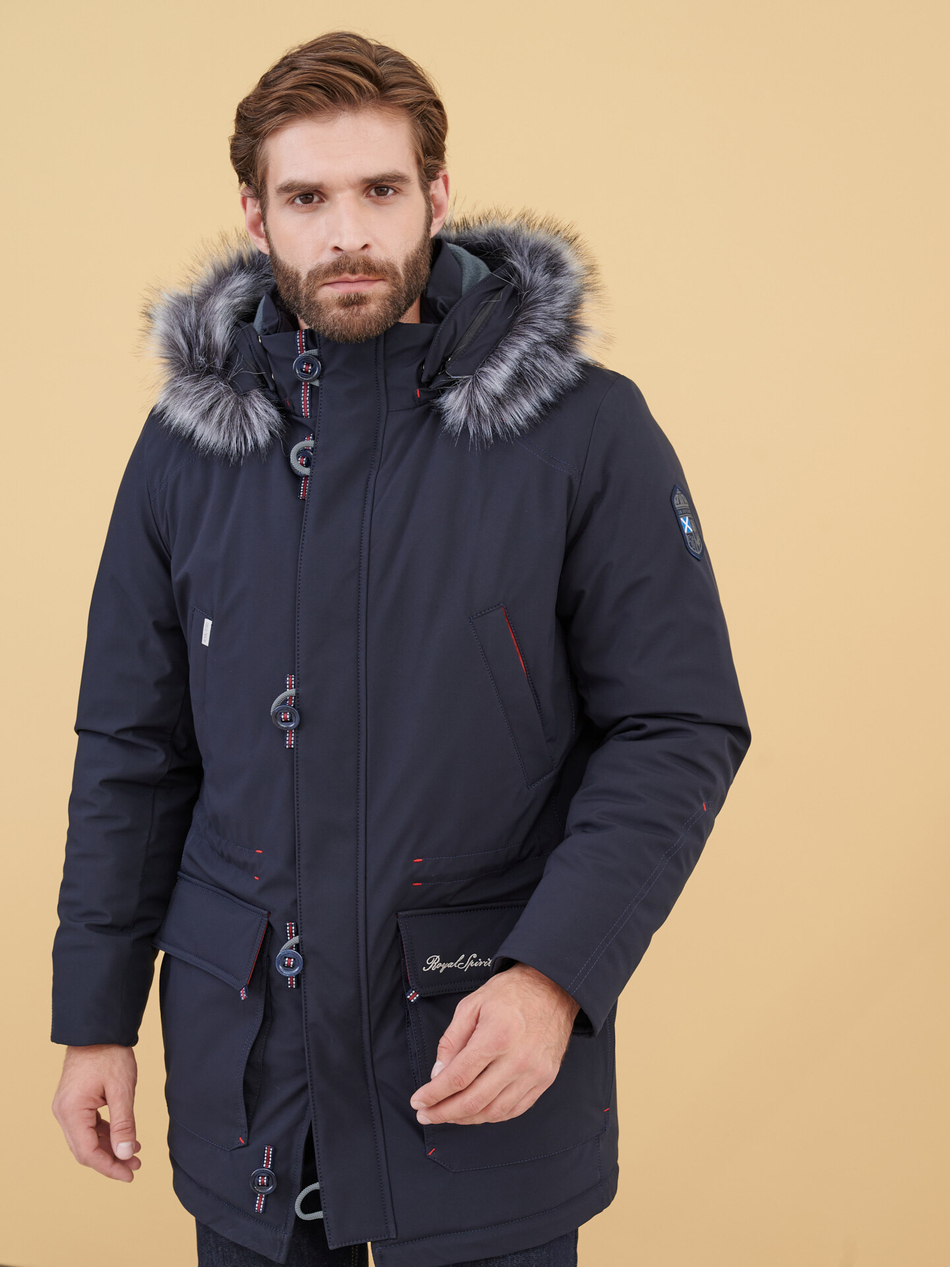 Зимняя парка SIZE+ из технологичной мембранной ткани с капюшоном