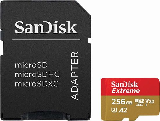 Карта памяти Sandisk Extreme 256 ГБ, 160 МБ/с, Class 10, SDSQXA1-256G-GN6MA