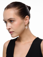 Серьги "Thorn and Cross" White Gold