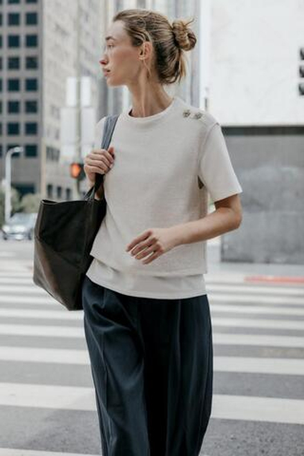ZARA КОМБИНИРОВАННЫЙ ТОП СО СТРАЗАМИ, БЕЖЕВЫЙ