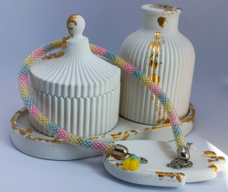 Чокер из бисера с подвеской by A.S.