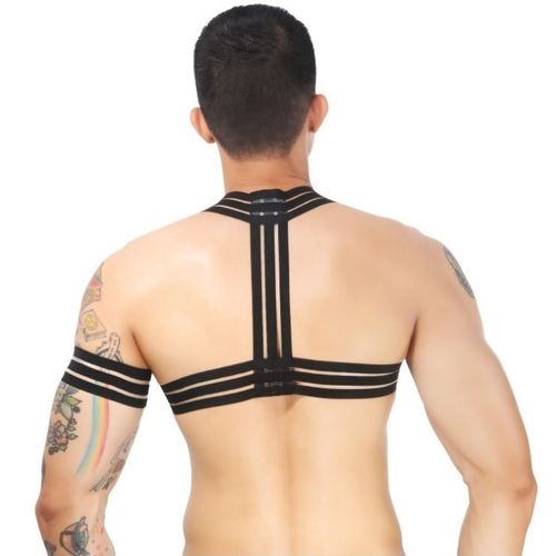 Мужская сбруя (портупея) черная Romeo Rossi 9089-2