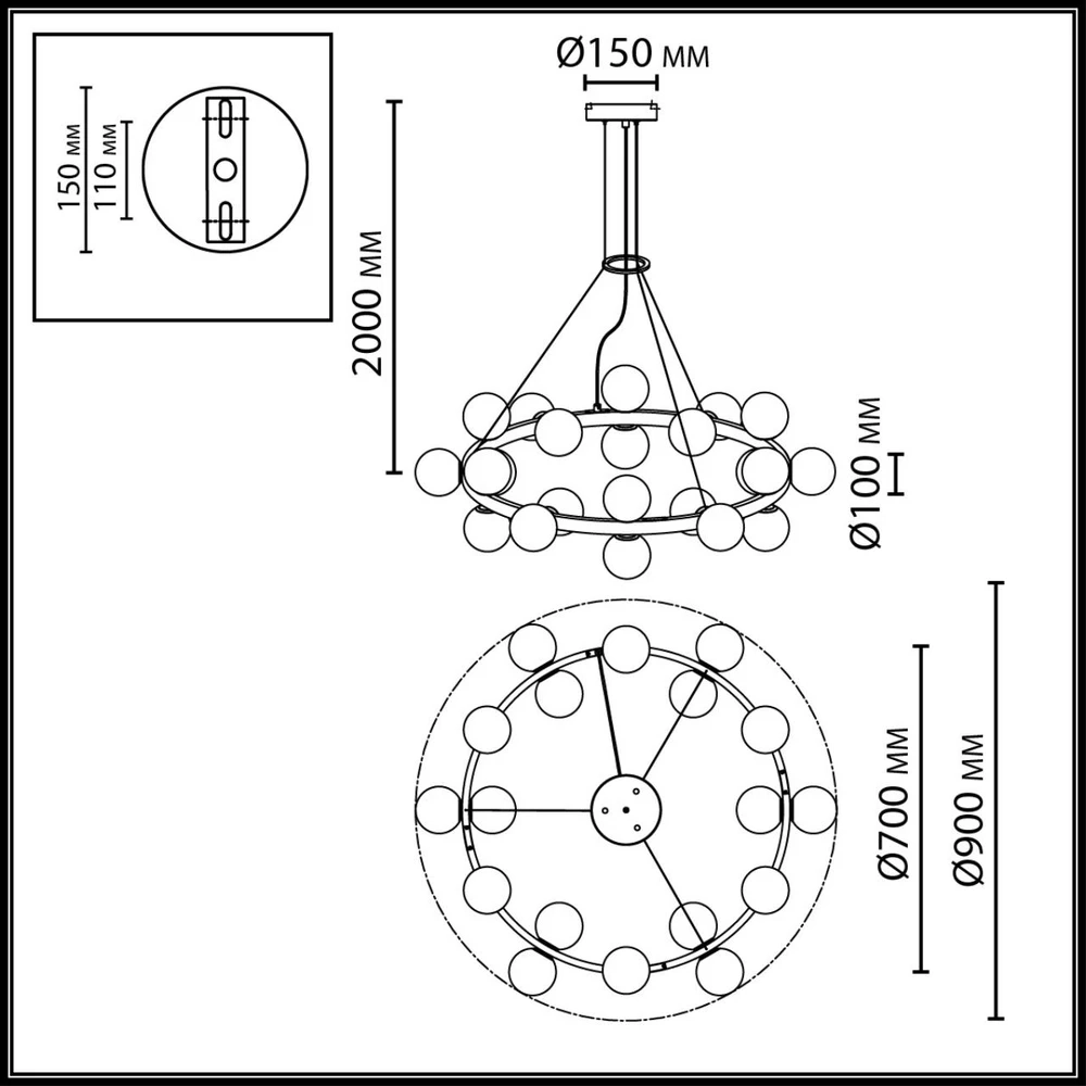 Подвесная люстра Odeon Light MAGIA 7109/24