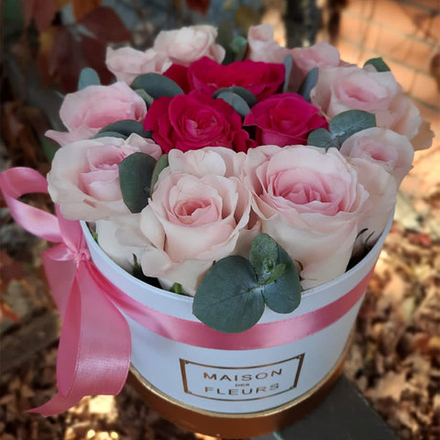 Розы в коробке "Мелодия"