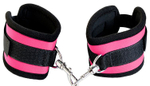 Оковы на ноги из неопрена розового цвета (Цвет: розовый с черным)