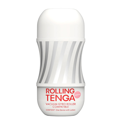 Белый мастурбатор 15,5см для устройства с вращением и созданием вакуума Tenga Rolling Gyro Roller Gentle TOC-101GS