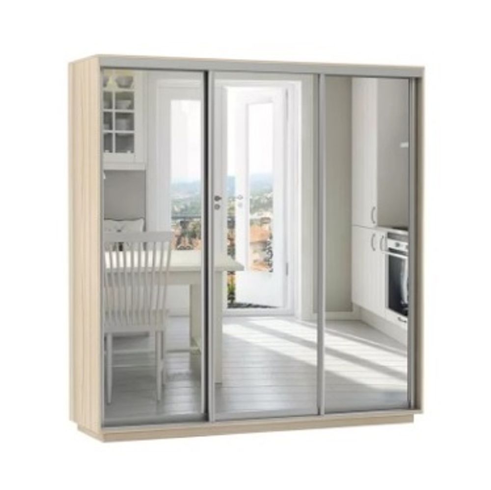 Шкаф-купе "Экспресс Экспенс Трио" (ясень шимо светлый) 2200х2400, МК Е1, г. Белореченск