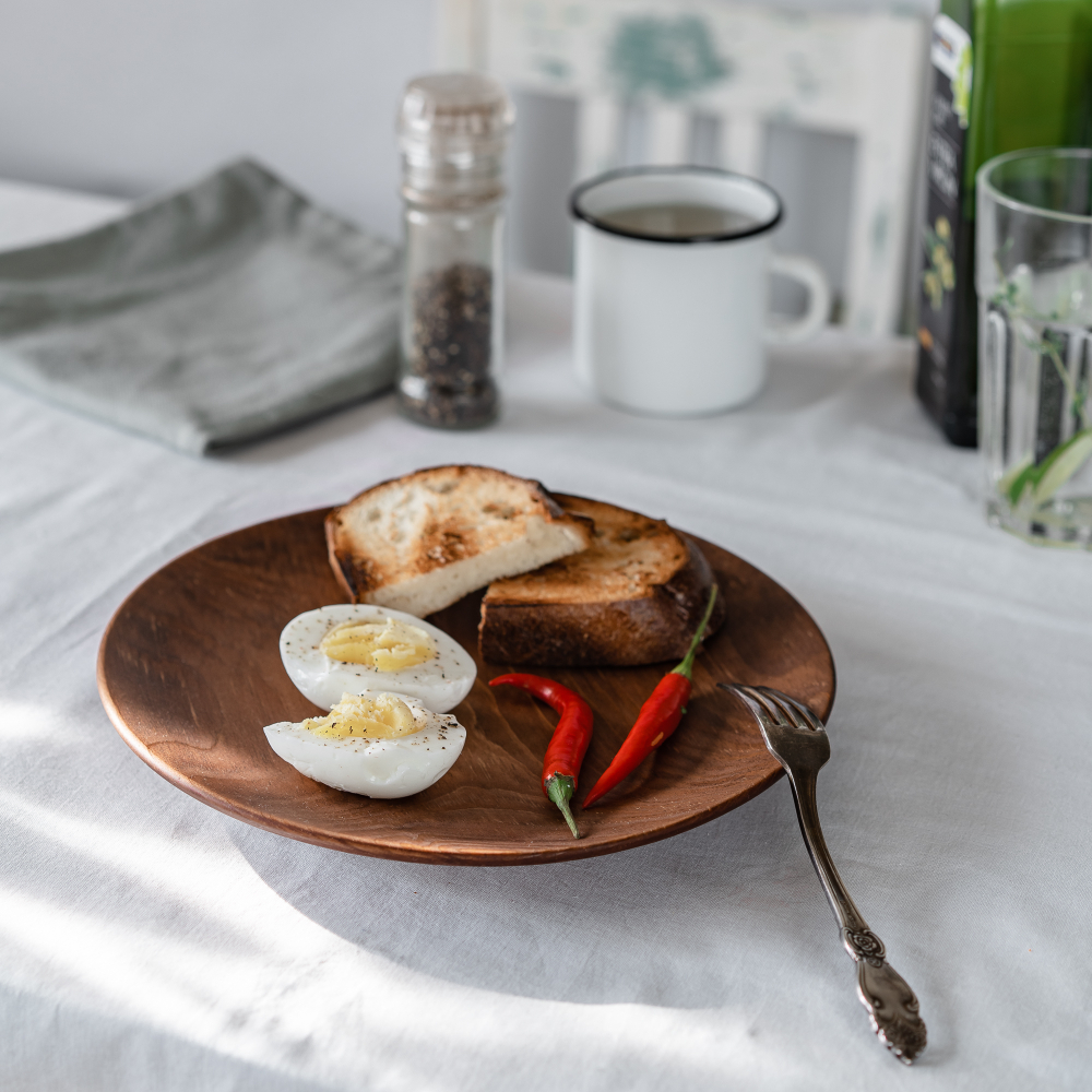 Деревянная плоская тарелка Art of Siberia из сибирского кедра T146