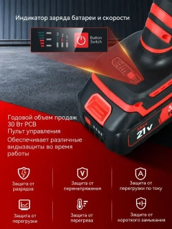 УШМ болгарка бесщеточная 125 с регулировкой оборотов аккумуляторная 21 В с аккумуляторами 4,0 Ач 2 АКБ,6 шт.Шлифовальный круг И Переносной ящик для инструментов