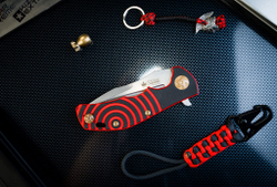 Складной нож Bloke Z D2 StoneWash Черно-Красный