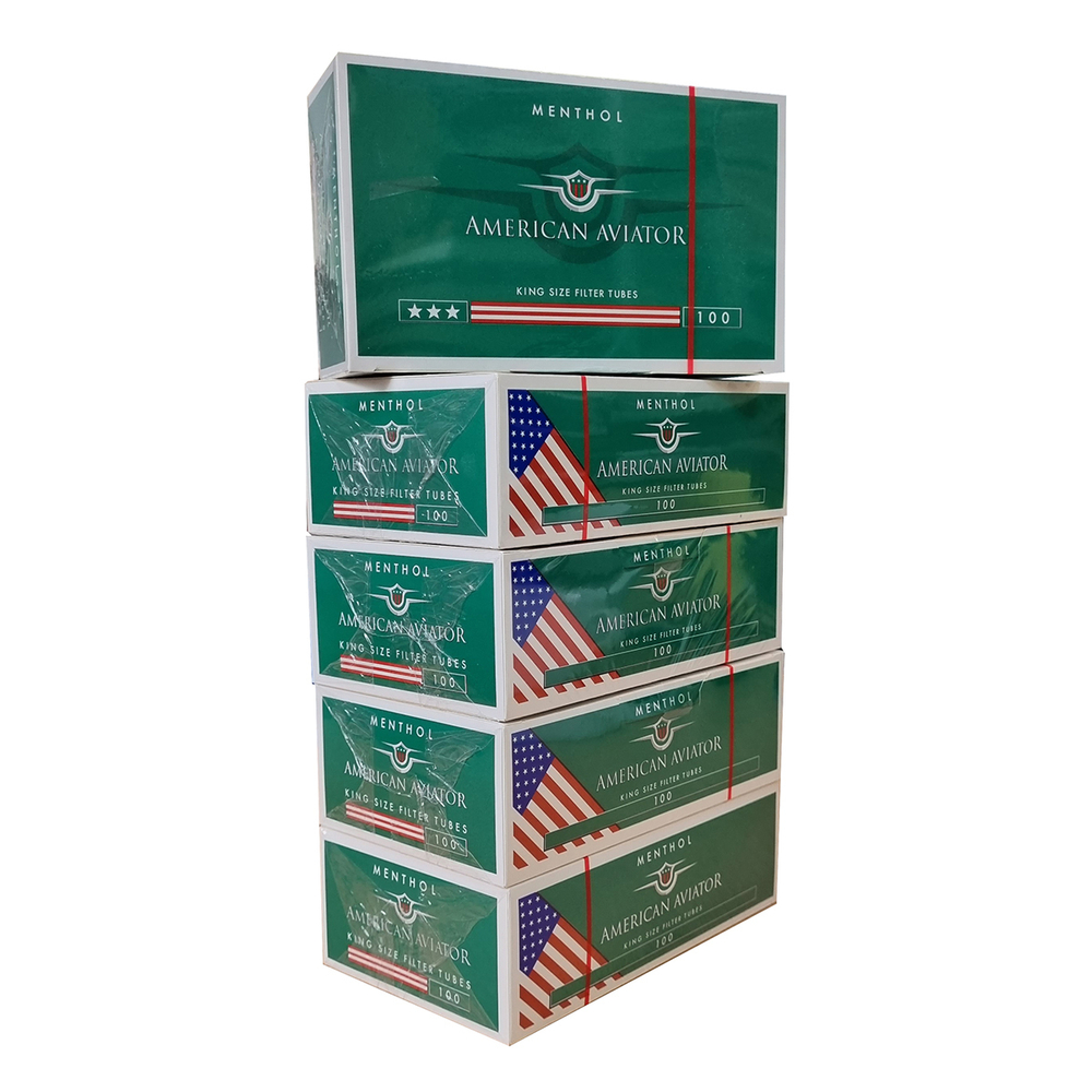 Комплект гильзы для сигарет "American Aviator" Menthol 5х100шт.