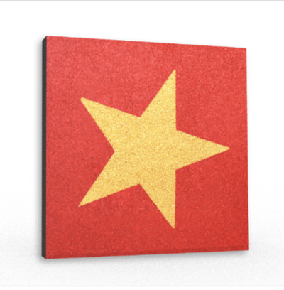 Резиновая плитка с рисунком Звезда 2 500х500x40 мм тротуарная