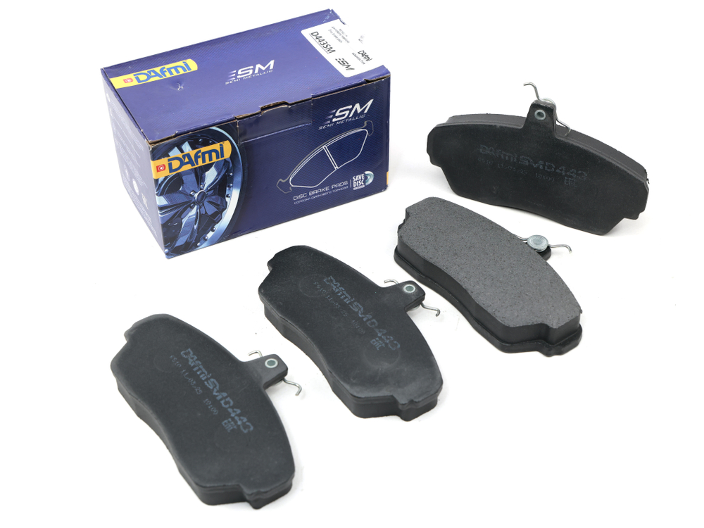 Колодка дискового тормоза а/м ГАЗ-3302, Волга, ГАЗель, Соболь передняя (к-т 4 шт.) (Д443СМ) DAfmi