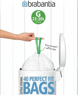 Мешки для мусора PerfectFit, размер G (23-30 л), упаковка-диспенсер, 40 шт.