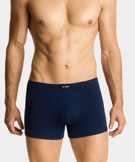 Трусы мужские боксеры (3шт), Atlantic 3MH-048, темно-синие + голубые + темно-голубые
