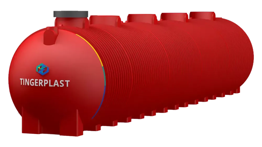 Подземно-наземная ёмкость 50 м3 (PT 50) Тингард 50000 л. горизонтальный (13390x2400x2590см;2500кг;красная) - арт.553997