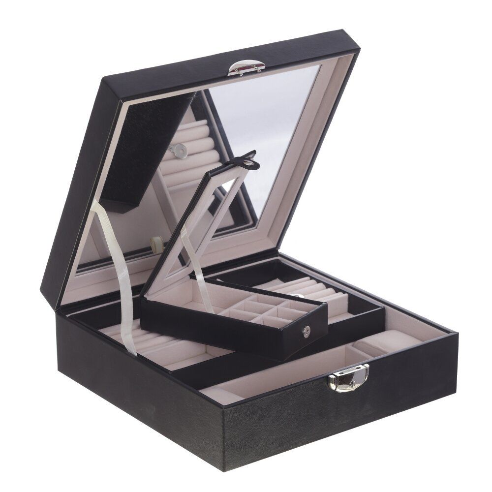 GAEM Шкатулка для украшений и часов с дорожным футляром, L25 W25 H8,5 см