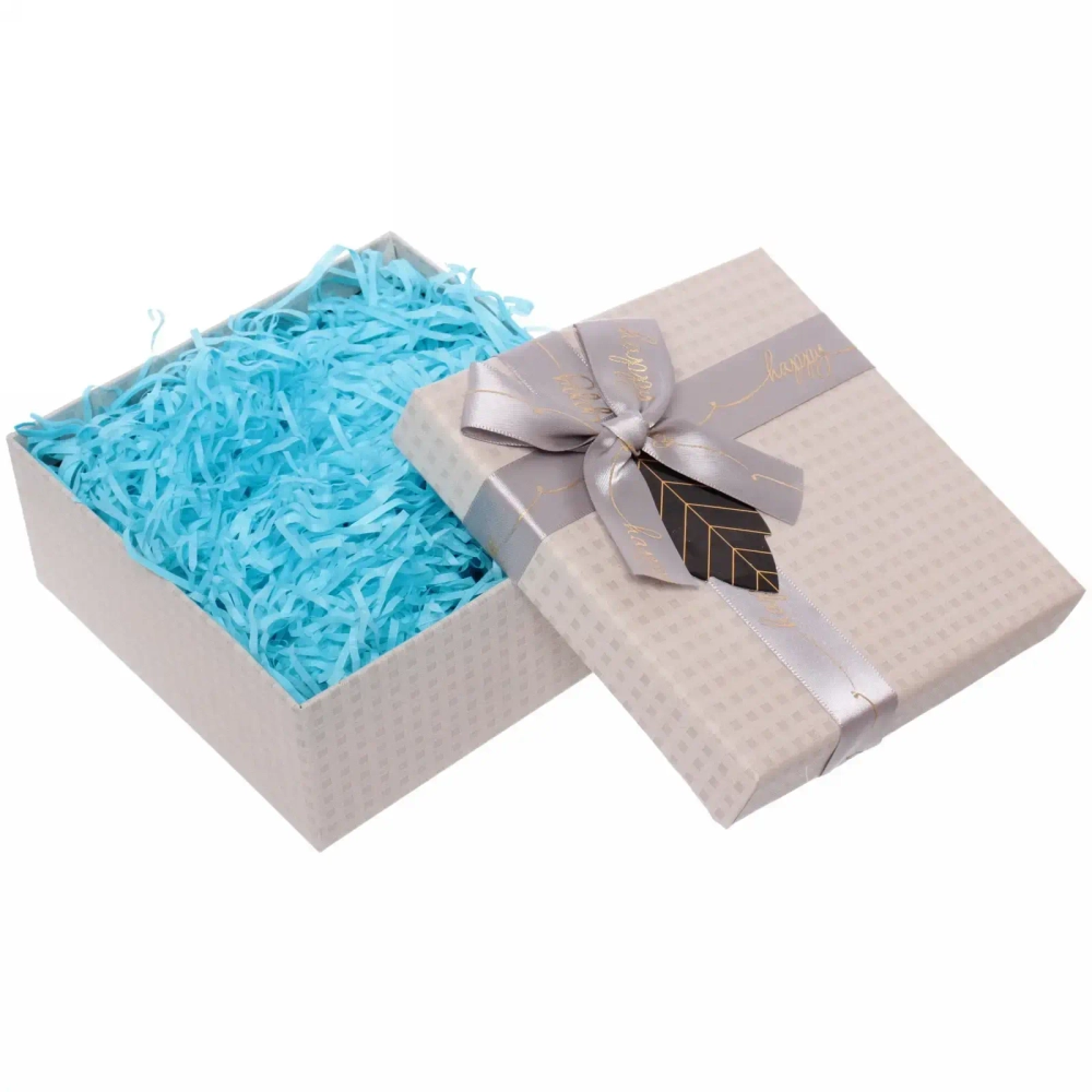 Наполнитель бумажный для подарков «Морская волна» 50г , бирюзовый