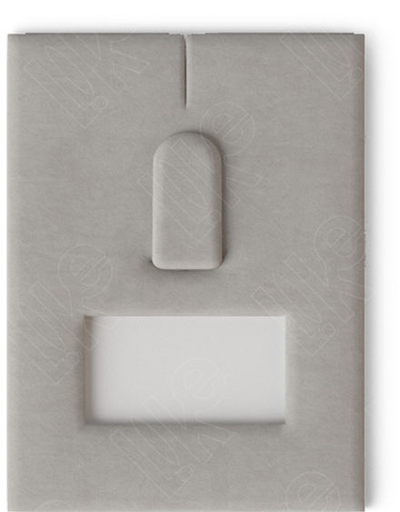 Вкладыш 08/наклонный/для кольца/язычок/окошко для бирки/прорезь для нитки