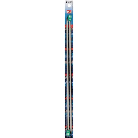Спицы PRYM  прямые алюминий d 4.5 мм 35 см 2 шт с наконечниками