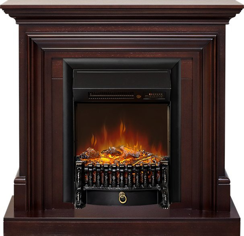 Каминокомплект Bradford - Темный дуб с очагом Fobos FX M Black RC