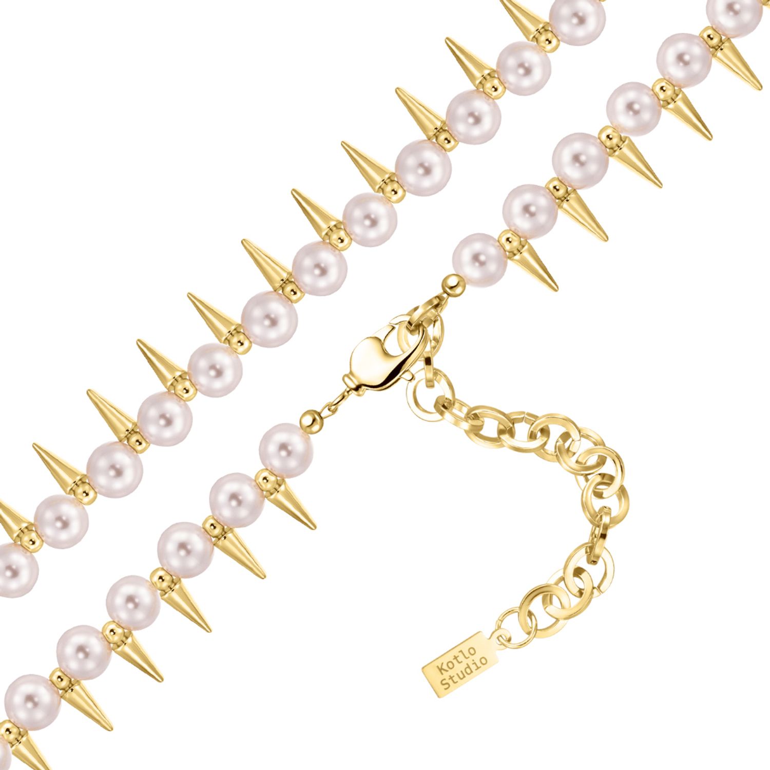 Колье Punks Still Alive Gold-Beige Necklace