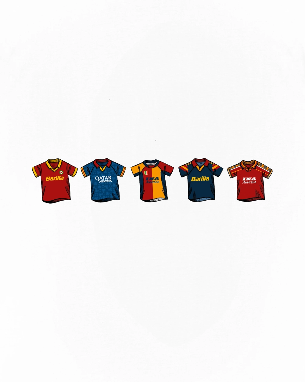 Рома (футболка) - Легендарные джерси