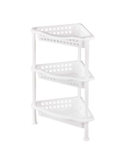 Этажерка угловая 3-х секционная 42х27х60см, белый (6471)