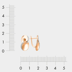 Серьги женские с фианитами из розового золота 585 пробы (арт. 014692-1102)