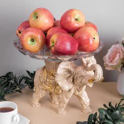 Фруктовница-конфетница Слон Джайпурарт Айвори