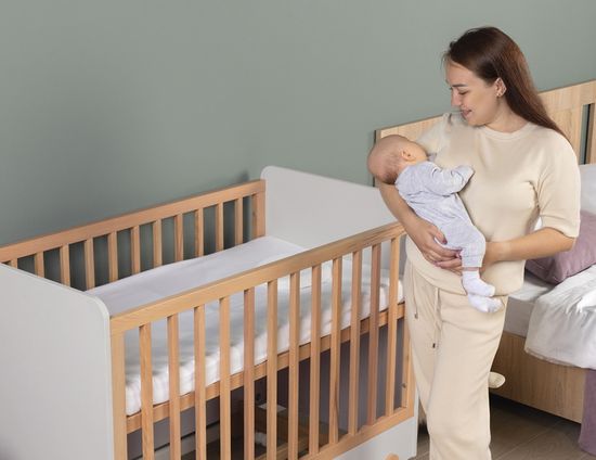 Кроватка Ice-cream 60*120 см (светло-серый)