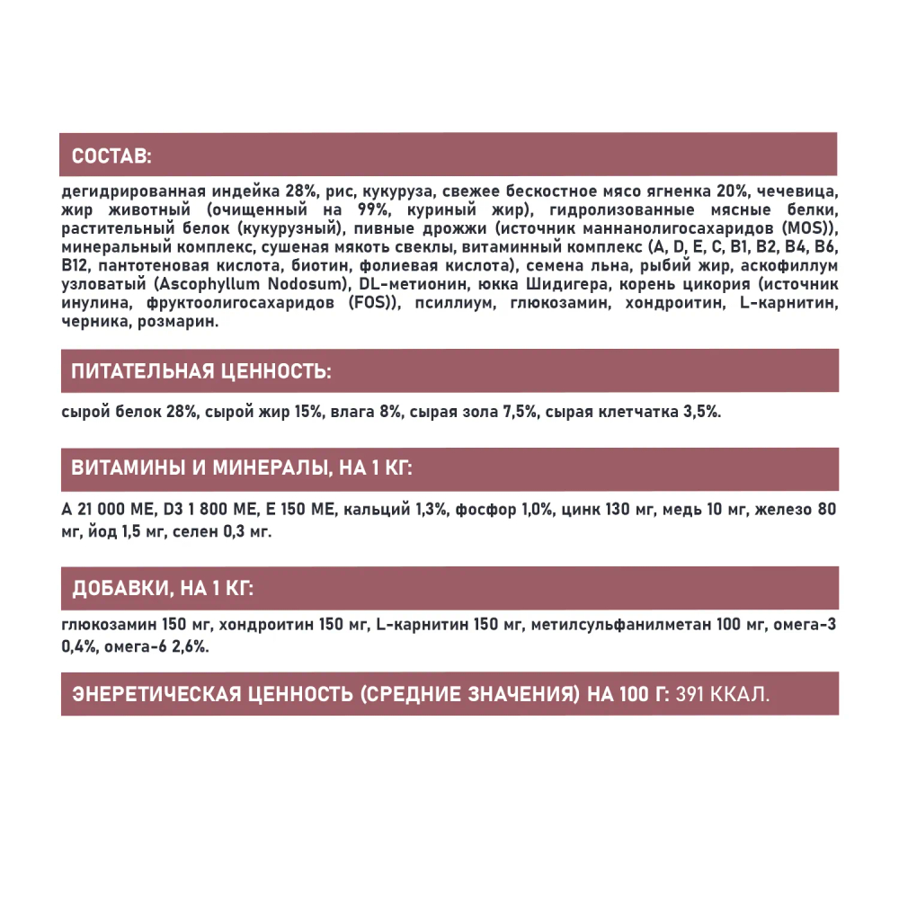 Сухой корм AWARD SPECIAL CARE Toy Breed Support для взрослых собак мелких и миниатюрных пород со свежим мясом ягненка 1,5 кг