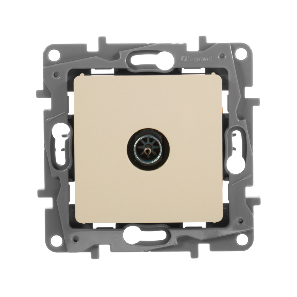 Розетка TV (телевизионная) "звезда" - слоновая кость ETIKA Legrand