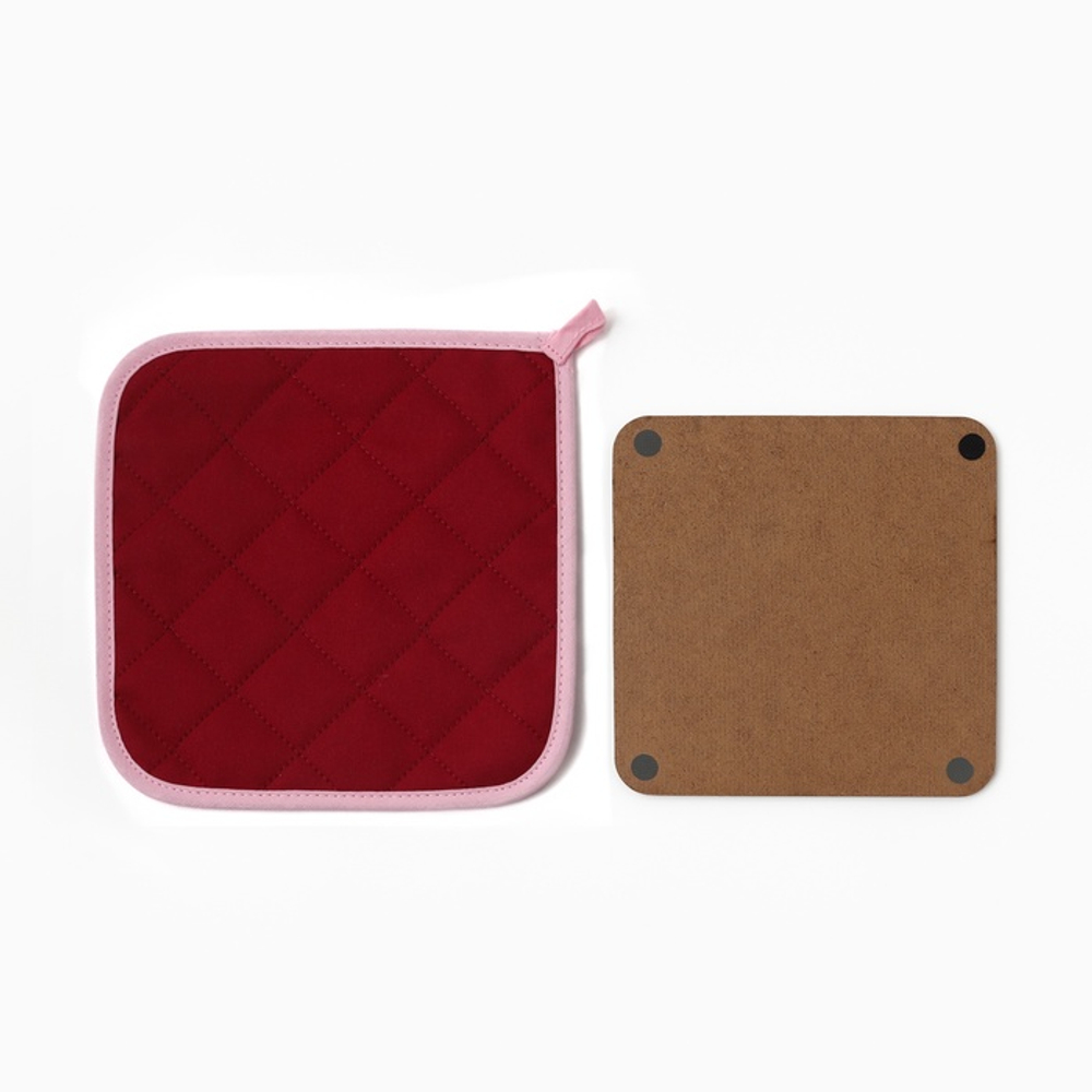 Набор кухонный «Тюльпаны»: прихватка 19×19 см, подставка под горячее