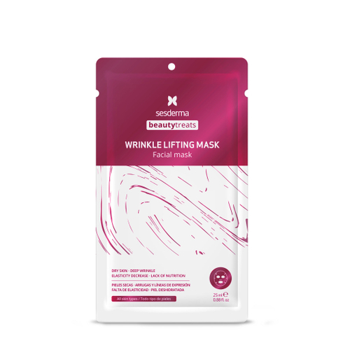 Sesderma BEAUTYTREATS Wrinkle Lifting Mask - Тканевая лифтинг-маска для лица с гидролизованным коллагеном, аденозином и экстрактом центеллы азиатской