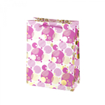 Пакет подарочный бумажный Alingar, (М) 18х24х8,5 см, вертикальный, "Яркий горошек", мат. ламинация, тиснение золото, ассорти