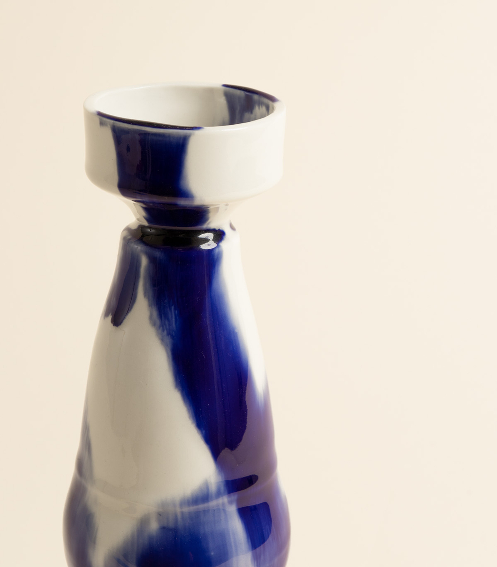 Подсвечник – Мемфис 2/1 синебелый | ceramum