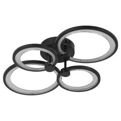 Светильник потолочный светодиодный ЭРА Модерн Odry CLL-1-78W 3K-6,5K RC BK с ДУ черный