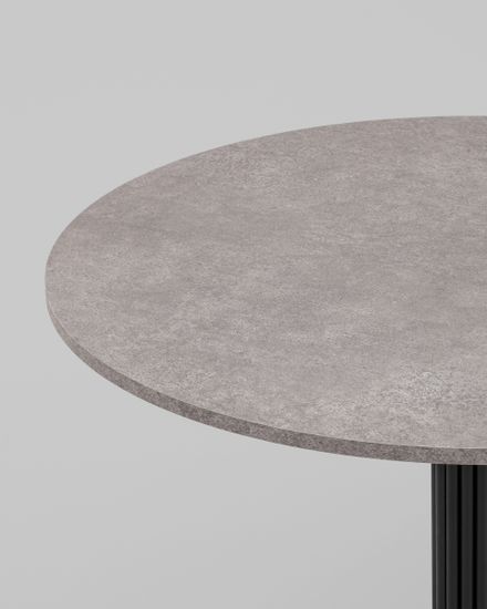 Стол круглый Фризбин D90, столешница МДФ сегни темный, основание металл черный