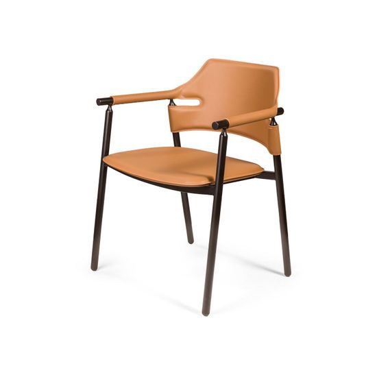 Стул с подлокотниками Suite экокожа цвет оранжевый