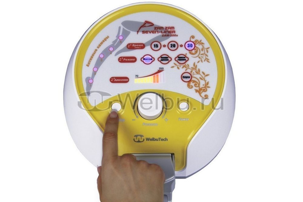 Аппарат для лимфодренажа и массажа WelbuTech Seven Liner Zam-200S, стандартный комплект, размер XL (новый тип стопы)