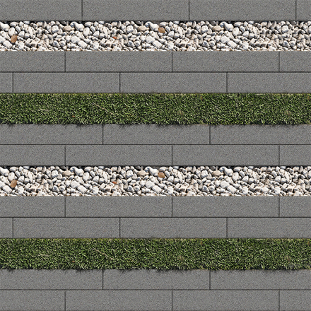 Тротуарная плитка ГАЗОННАЯ РЕШЕТКА - Стандарт Серый