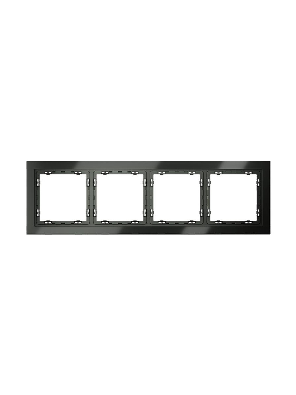 Рамка 4-м S70 стеклян. титан Voltum VLS110406