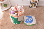 Корзина для игрушек с крышкой на завязках, водоотталкивающий материал, 44*46*44см