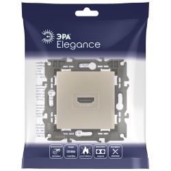 Розетка ЭРА Elegance 14-3114-04 HDMI IP20 шампань