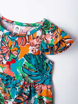 Платье с крылышками "Тропики"