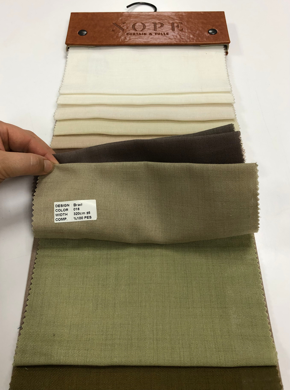 Тюль однотонная под лен Nope арт. Brad