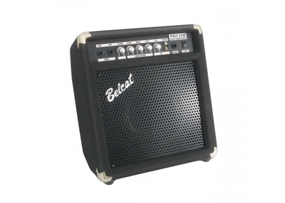 Belcat Pro 25B комбоусилитель для бас гитары, 25Вт, динамик 10", 3-х полосный эквалайзер.