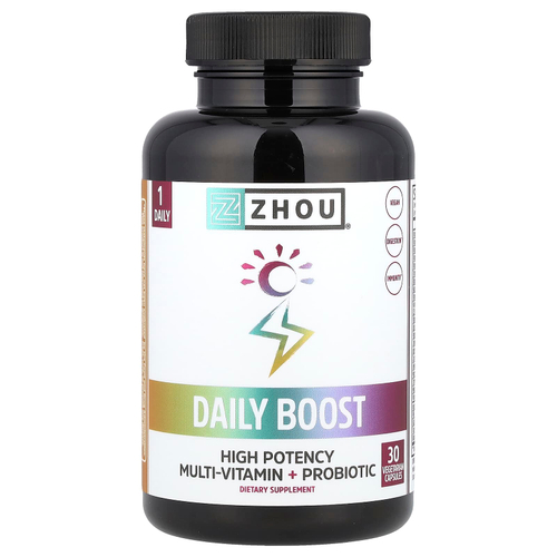 Zhou Nutrition, Daily Boost, 30 вегетарианских капсул